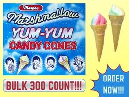 Marpro Yum Yum Marshmallow Candy Cones 300ct Bulk Box 